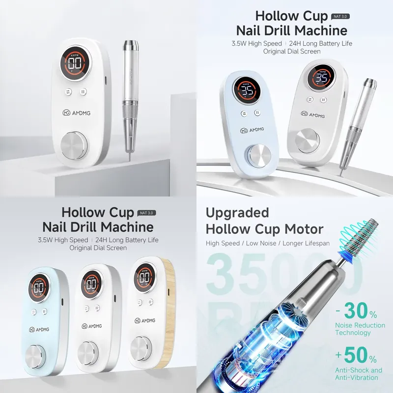 Nail Drill Machine - AMDMG Hollow Cup Nail Drill Machine