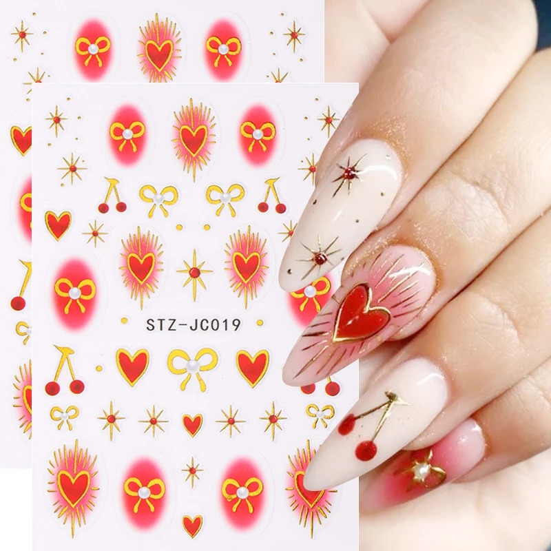 Y2K Bronzing Heart Blusher Sti - Nail Art Valentine recension och pris
