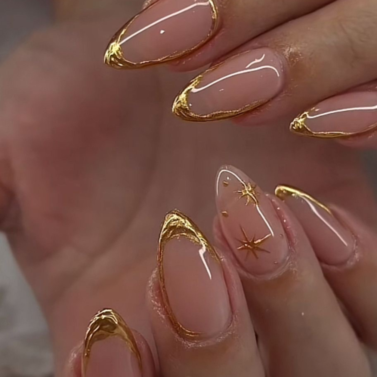 24Pcs Short Almond Nails Set F - Nail Art Glitter recension och pris
