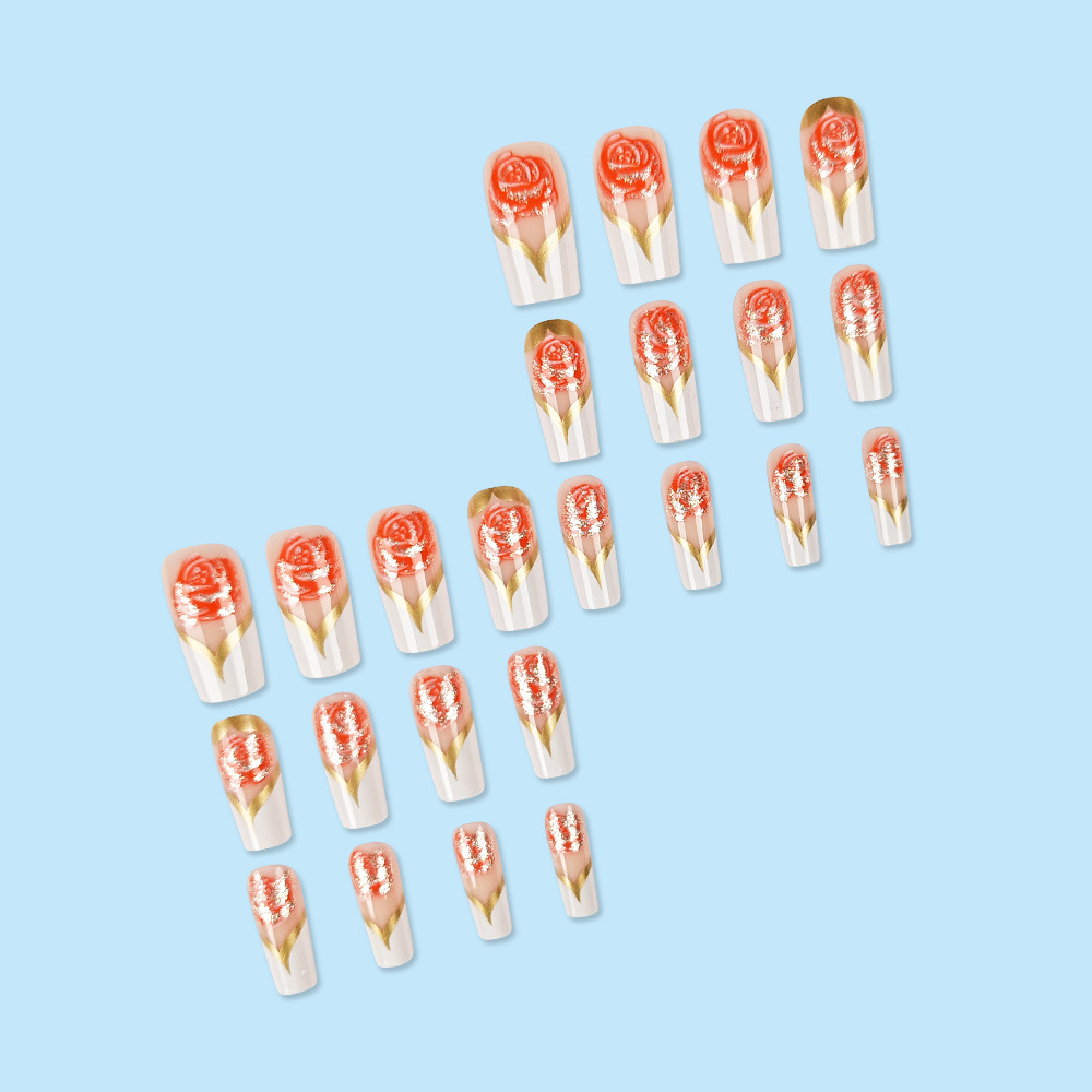 White French Tip Press on Nail - Nail Art Full Color recension och pris