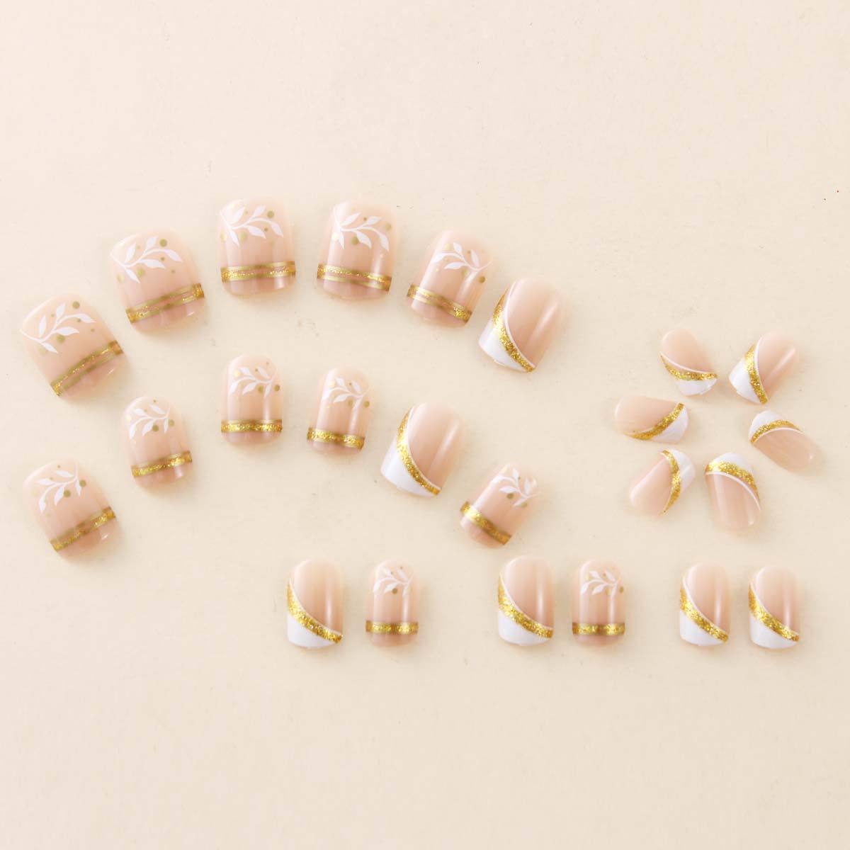 Nude Short Square Press On Nai - Nail Art Glitter recension och pris