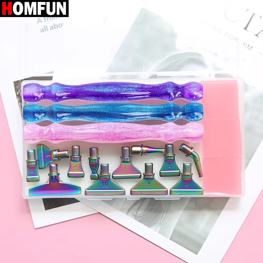 HOMFUN 5D Diamond Painting Pen - Nail Art Full Color recension och pris