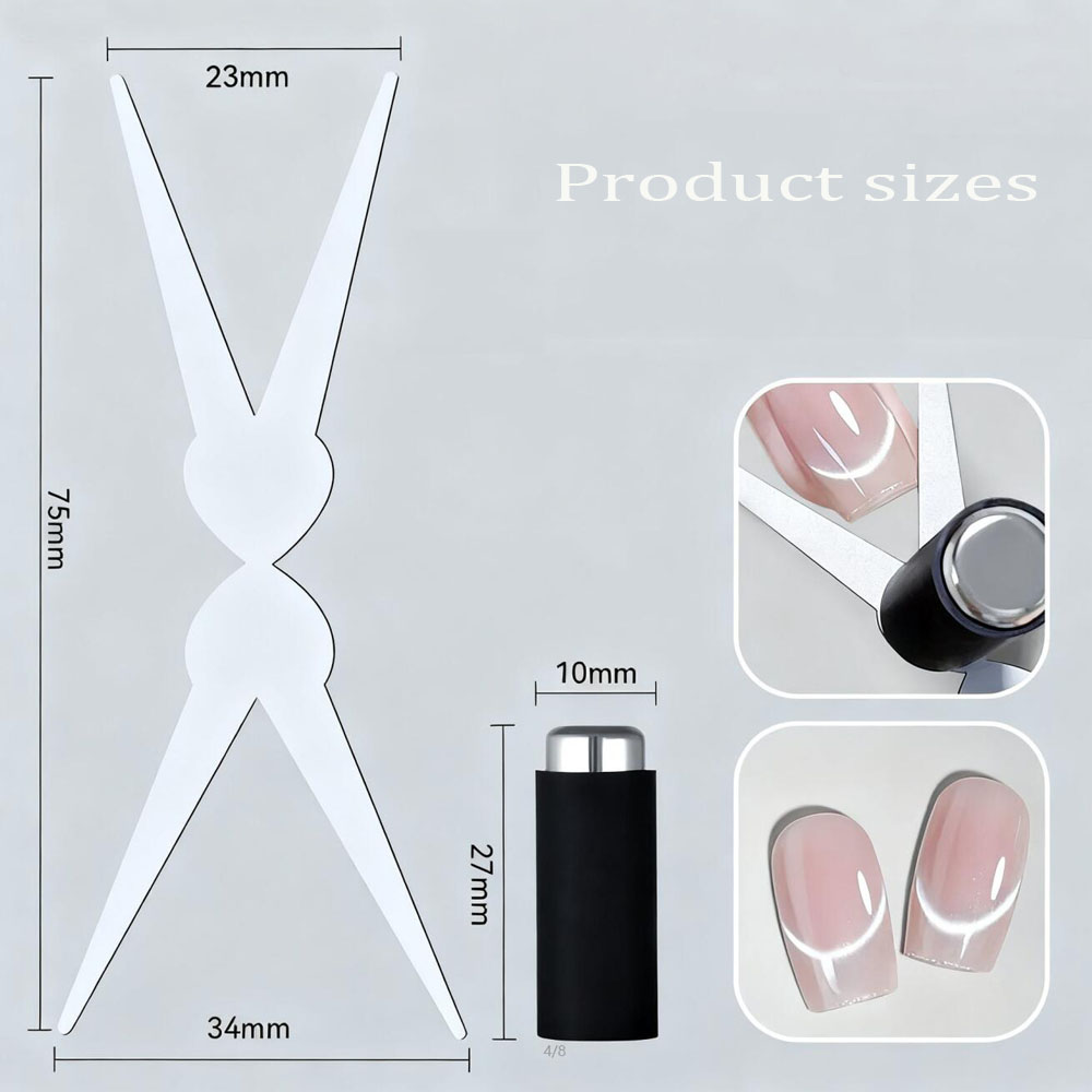 3D Double Headed Nails French  - Nail Art Full Color recension och pris