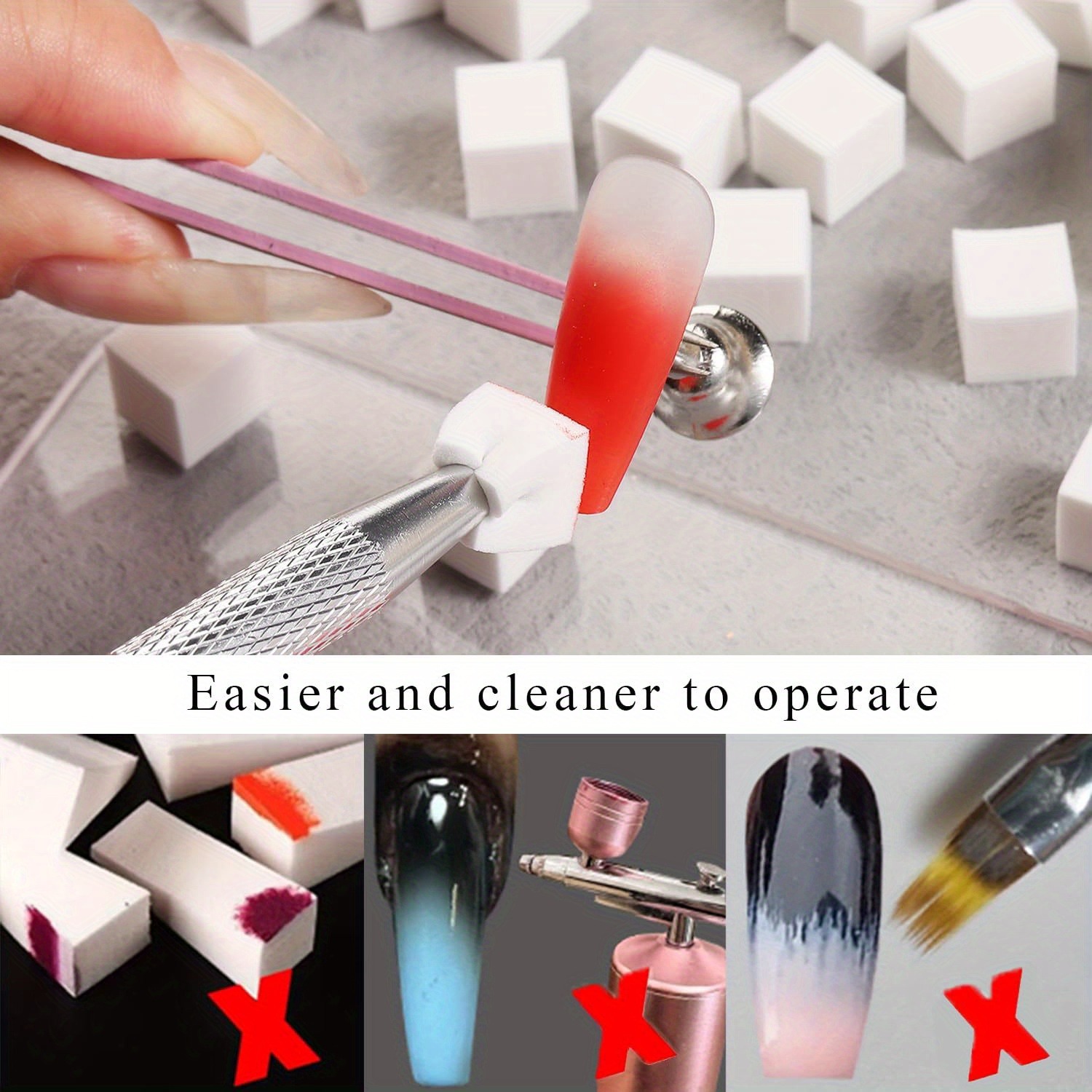 1/50/100Pcs Square Nail Art Sp - Nail Art Sch recension och pris