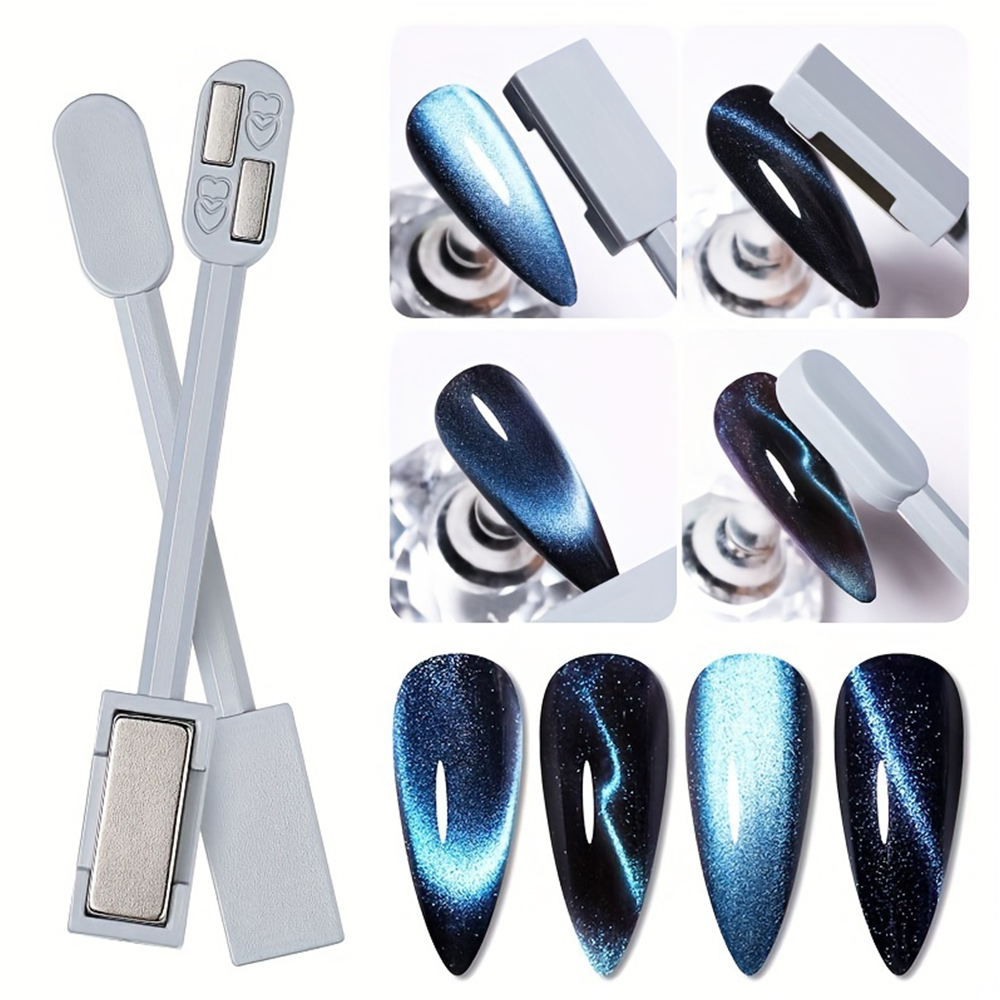 1/2Pcs Cat Eye Magnet Set for  - Nail Art Full Color recension och pris