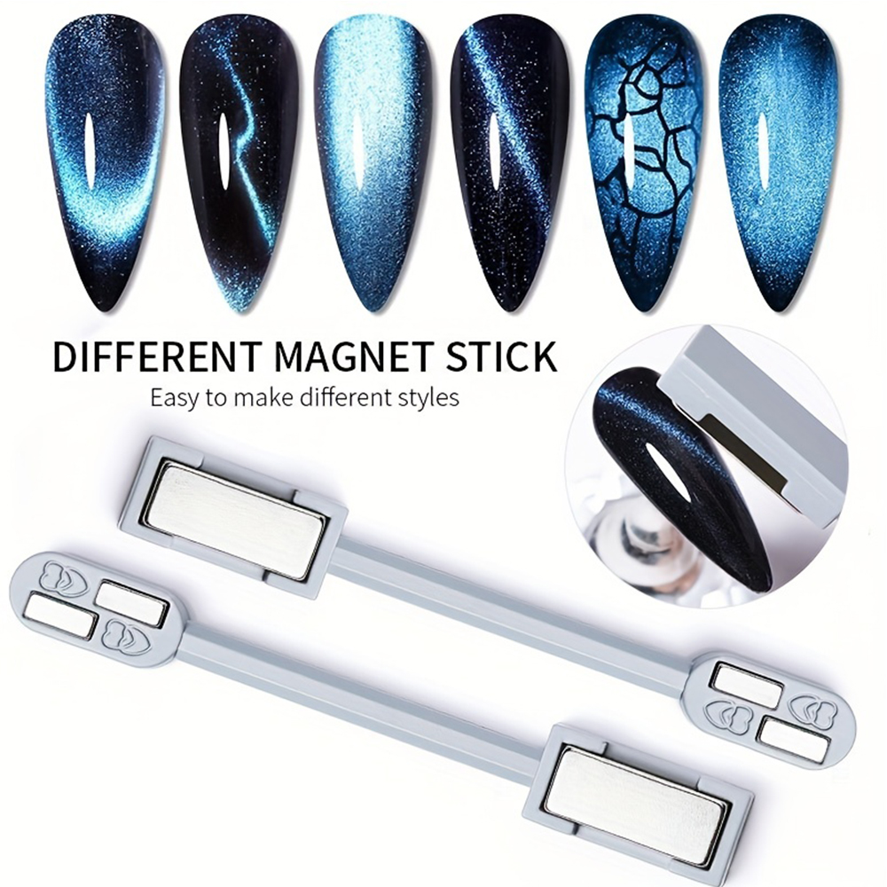1/2Pcs Cat Eye Magnet Set for  - Nail Art Full Color recension och pris