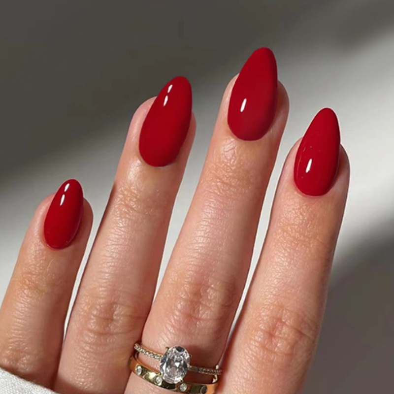 24pcs Solid Color False Nails  - Nail Art Full Color recension och pris