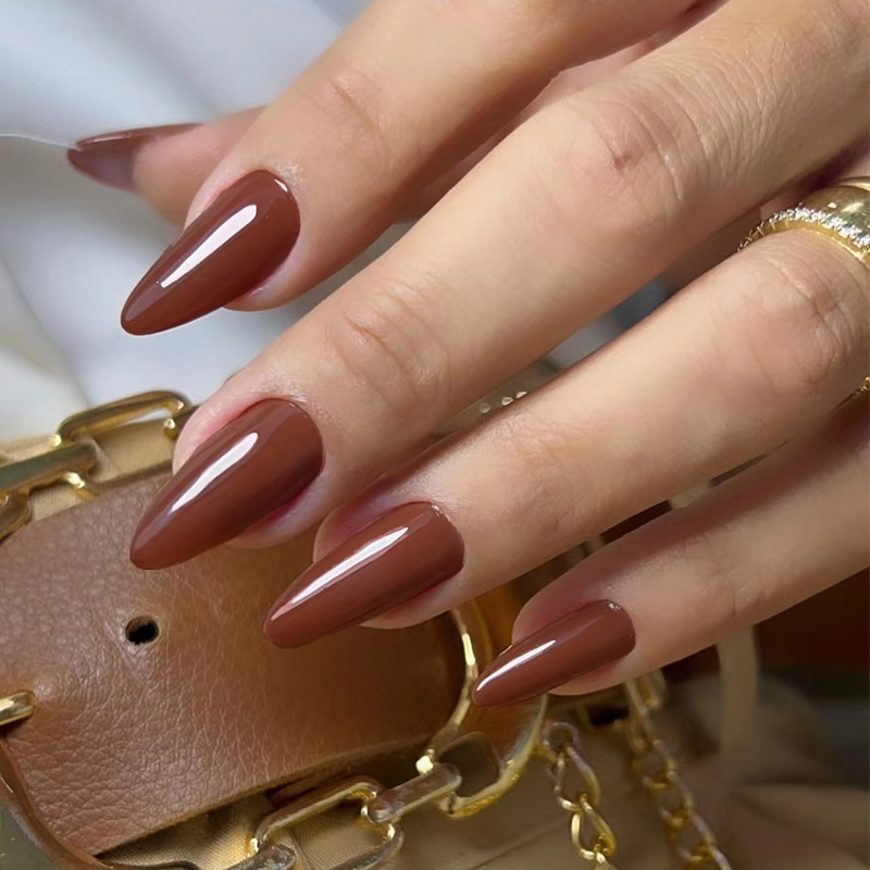 24pcs Solid Color False Nails  - Nail Art Full Color recension och pris