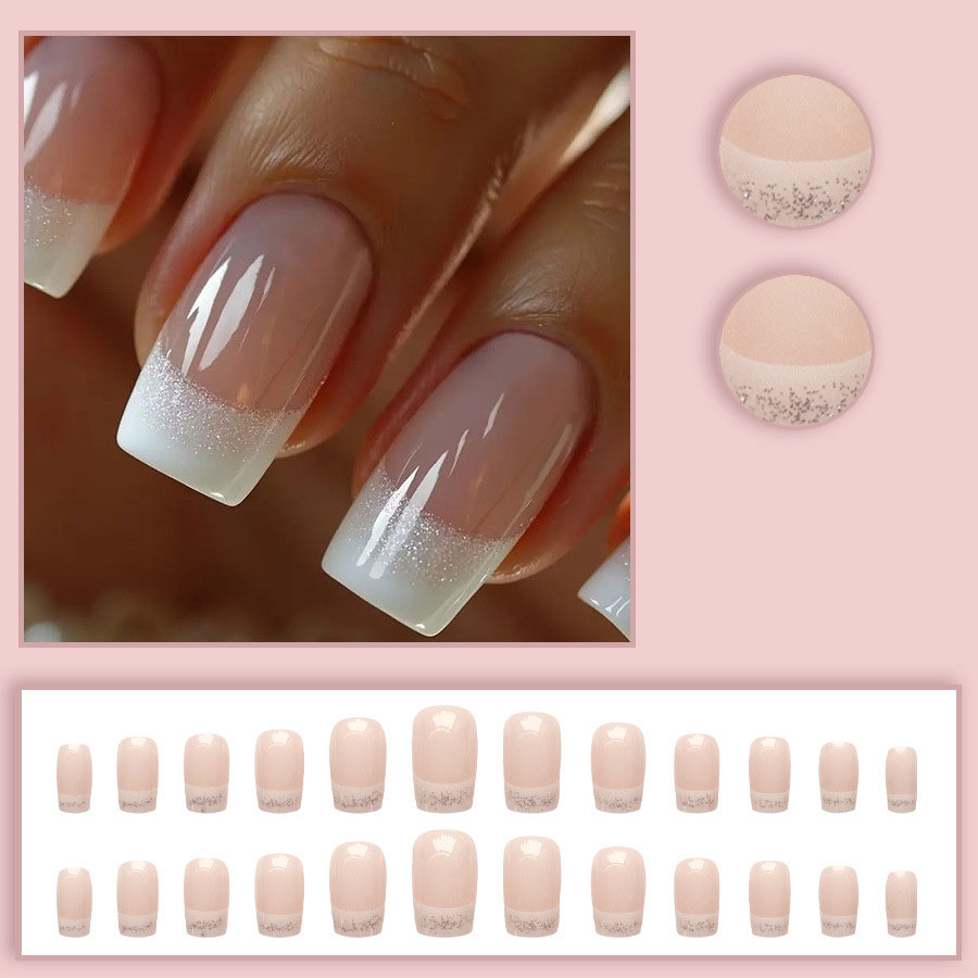 24pcs/set Medium Square fake n - Nail Art Glitter recension och pris