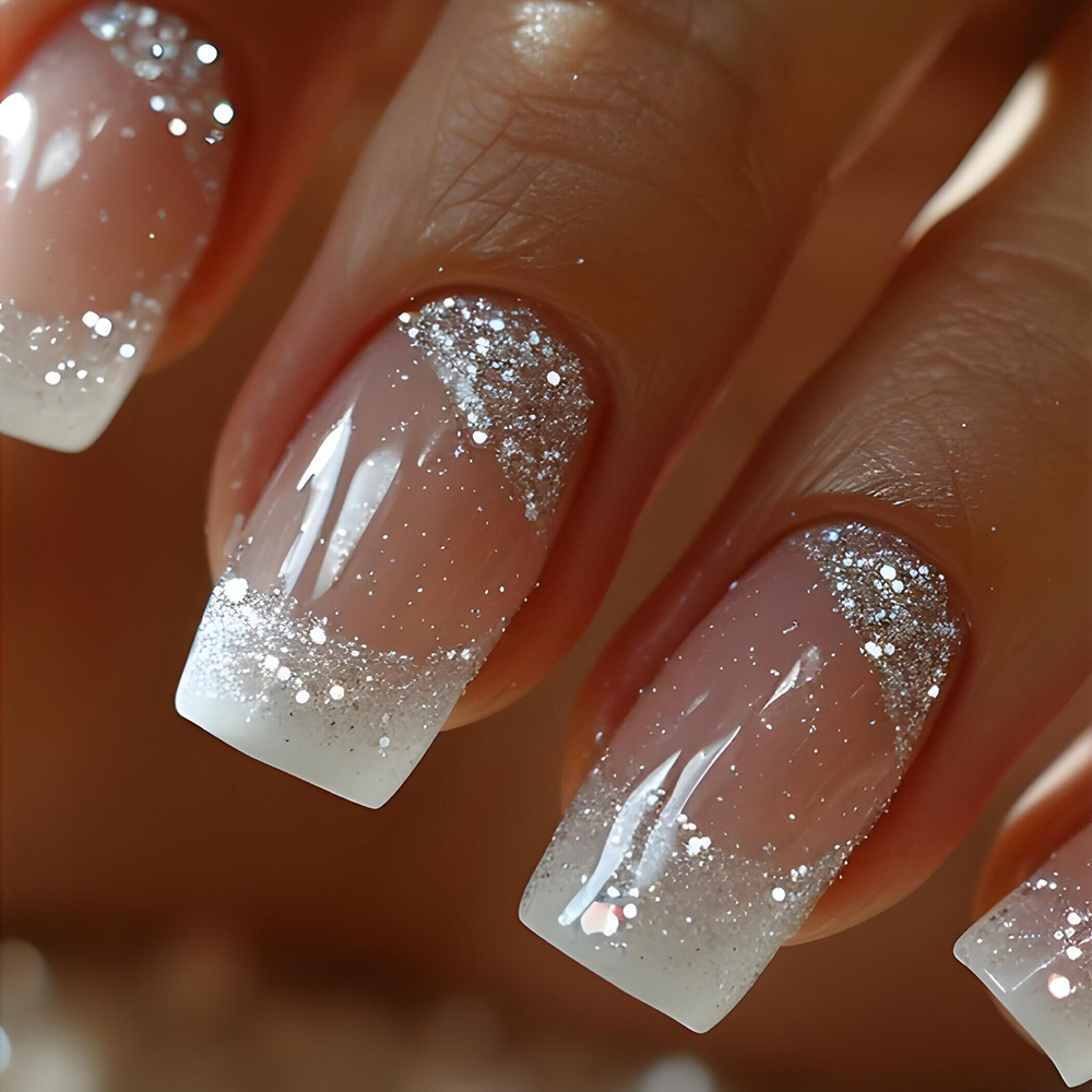 24pcs/set Medium Square fake n - Nail Art Glitter recension och pris