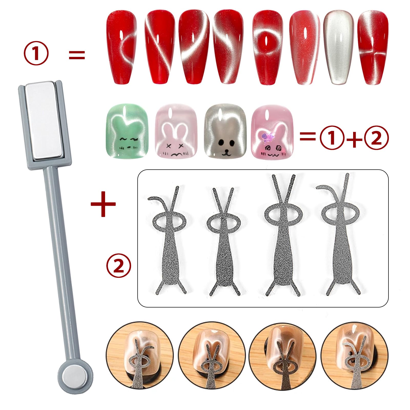 11Pcs Cat Eye Nail Art Magnet  - Nail Art Full Color recension och pris