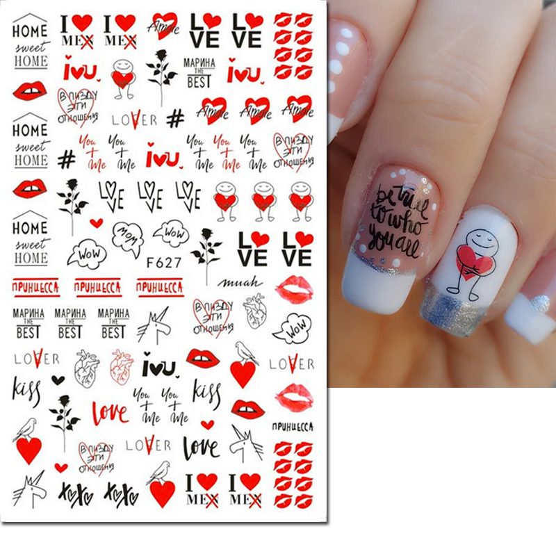 3d Nail Art Decals Valentine D - Nail Art Valentine recension och pris
