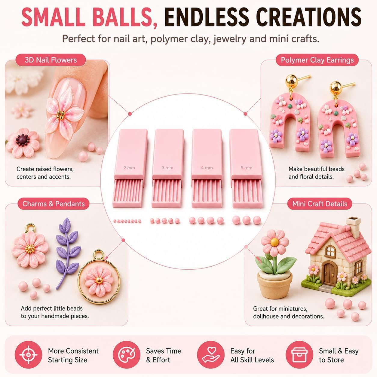 4PCS 3D Print Clay Gel Ball Ma - Nail Art Ideas recension och pris