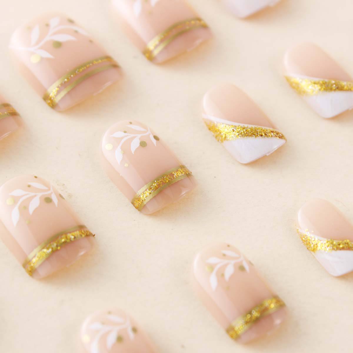 Short Medium fake nails for wo - Nail Art Glitter recension och pris