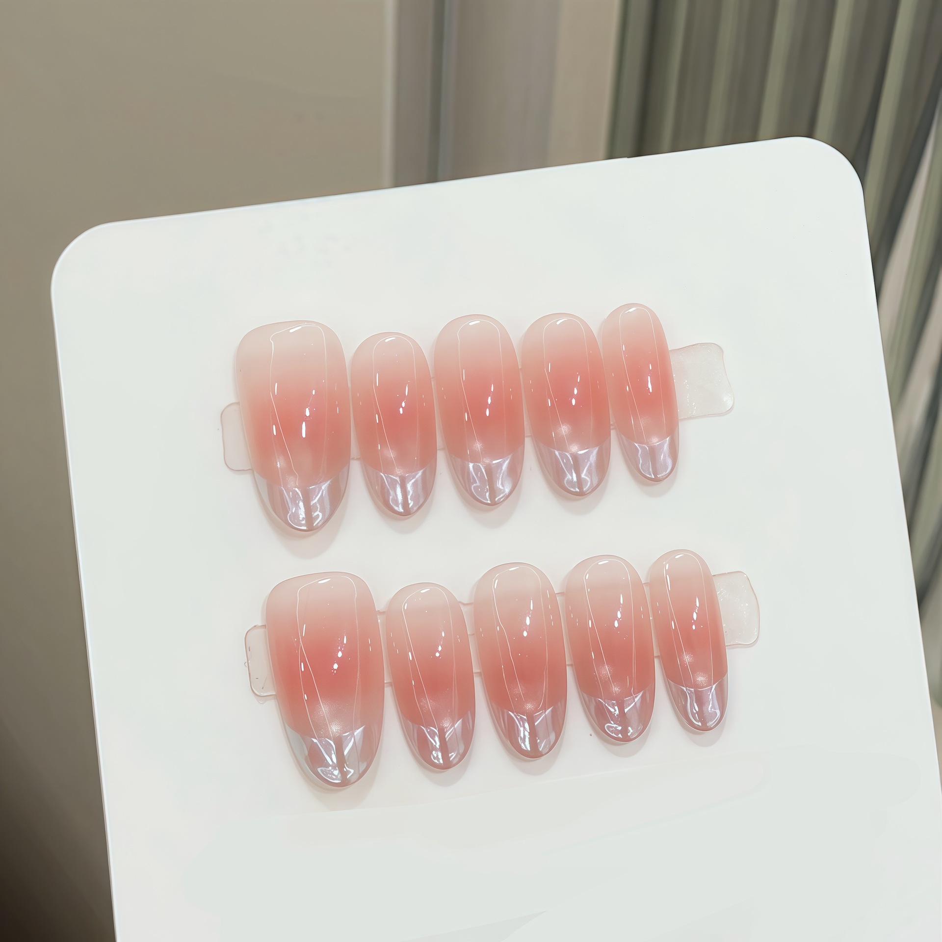 10pcs Pure Hand Pressed Oval N - Nail Art Ideas recension och pris