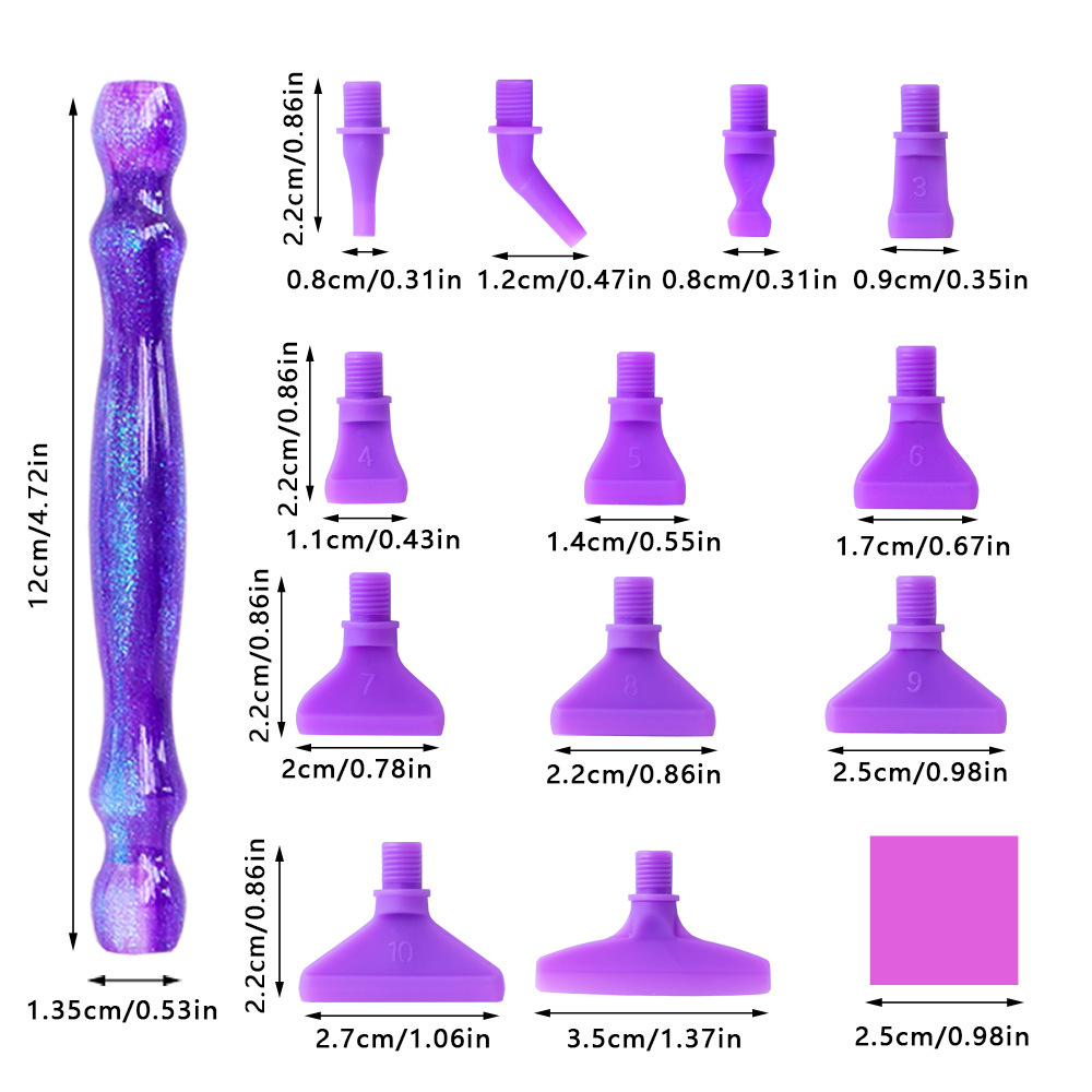HOMFUN 5D Diamond Painting Pen - Nail Art Full Color recension och pris