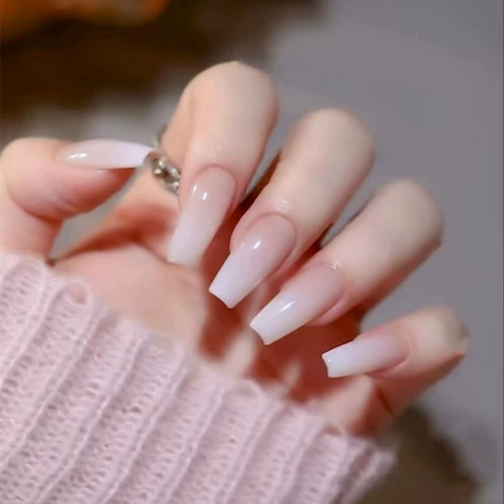 24pcs/Box Long Coffin False Na - Nail Art Full Color recension och pris