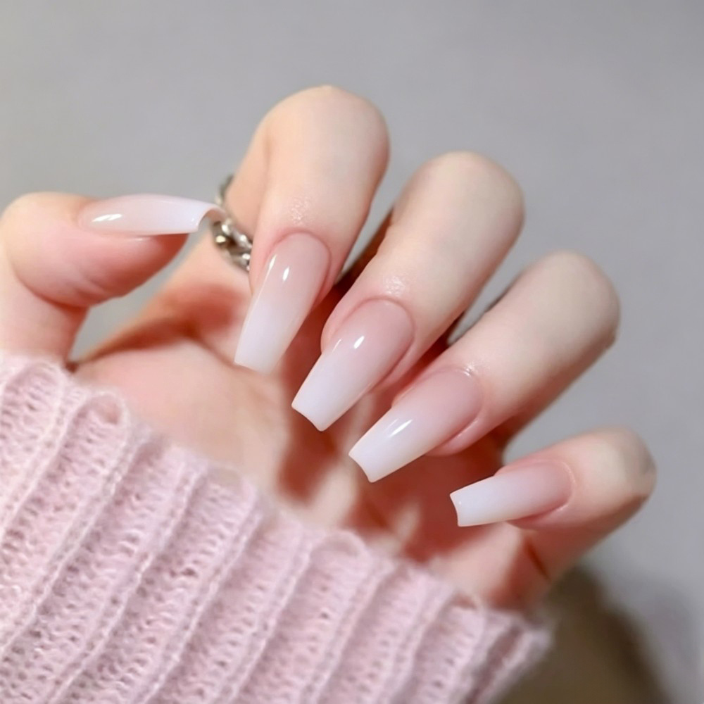 24pcs/Box Long Coffin False Na - Nail Art Full Color recension och pris