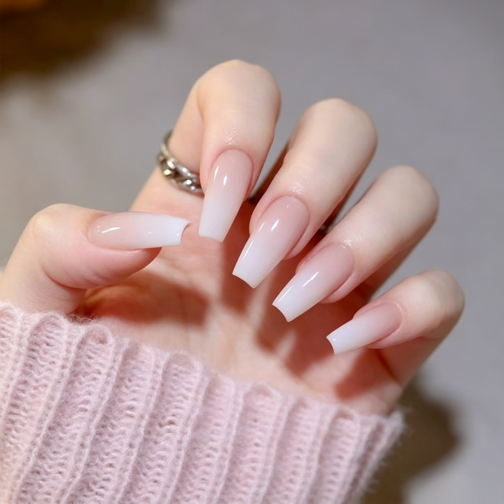 24pcs/Box Long Coffin False Na - Nail Art Full Color recension och pris