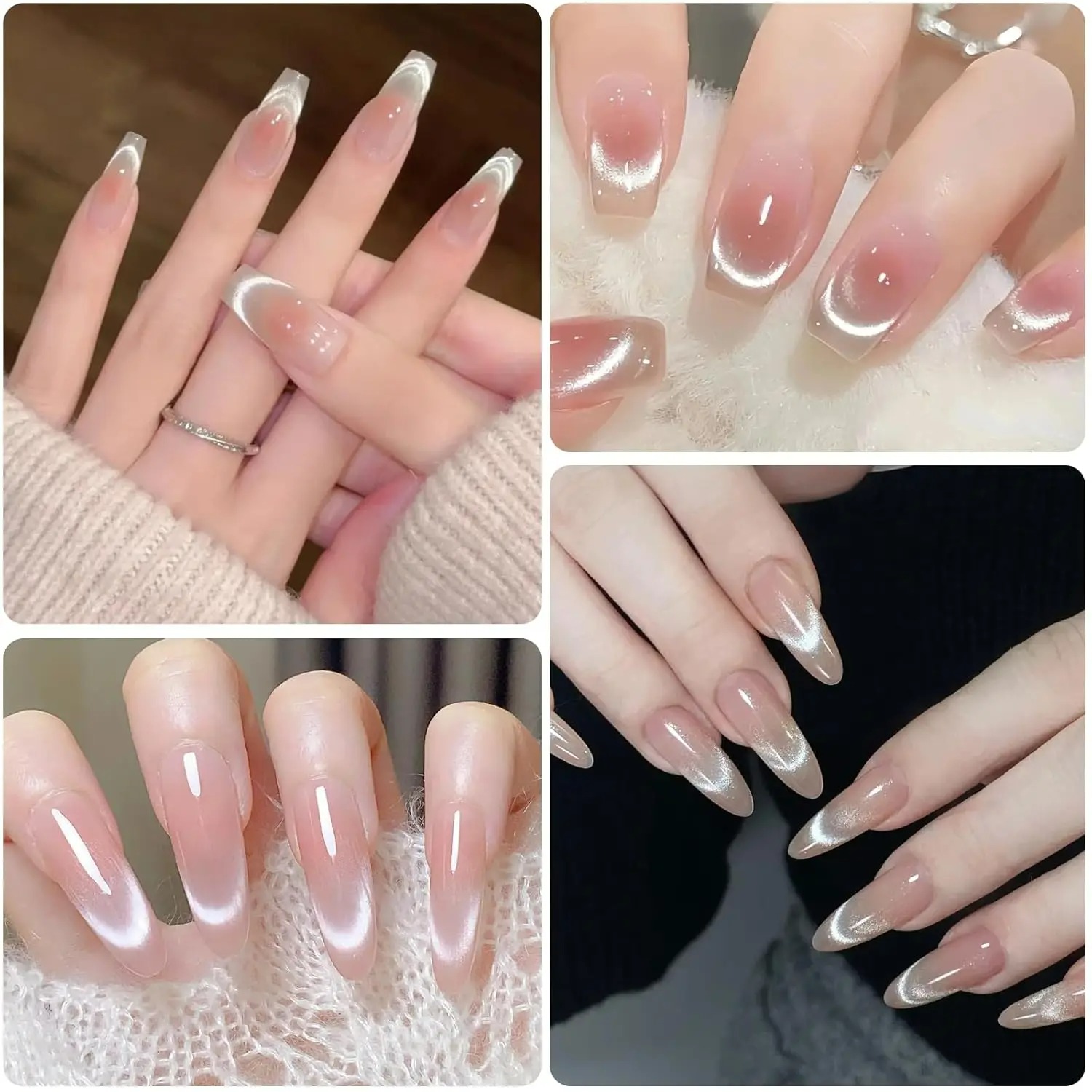 1/2Pcs Double-Head French Nail - Nail Art Full Color recension och pris