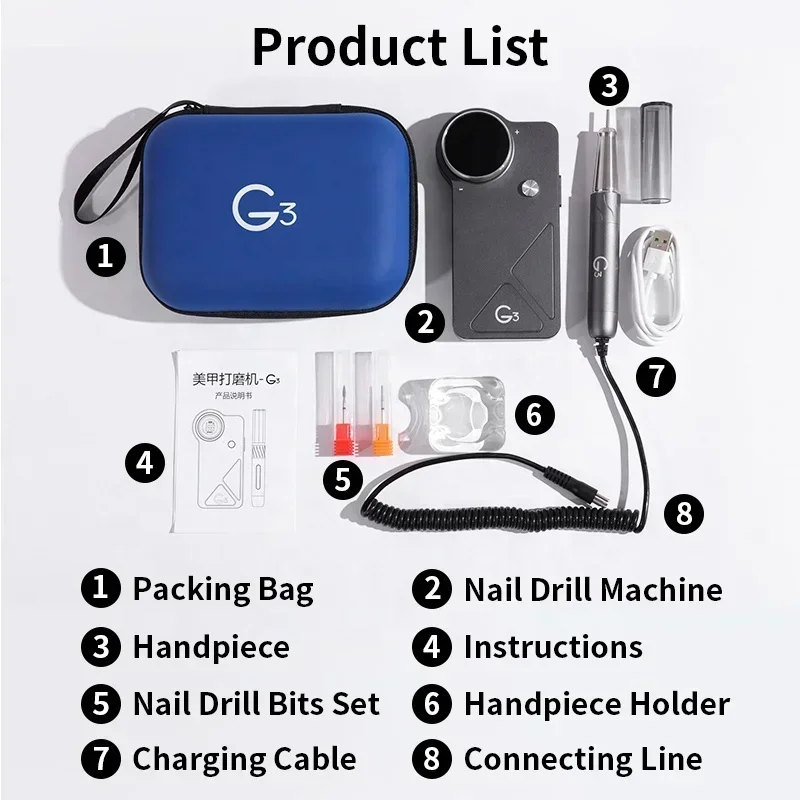 oxxi UV G3 40000 rpm Brushless - Nail Drill Machine recension och pris