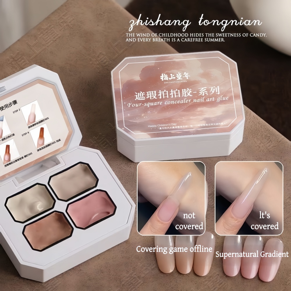 4 Colors Gradient pink ，nude P - Nail Art Ideas recension och pris