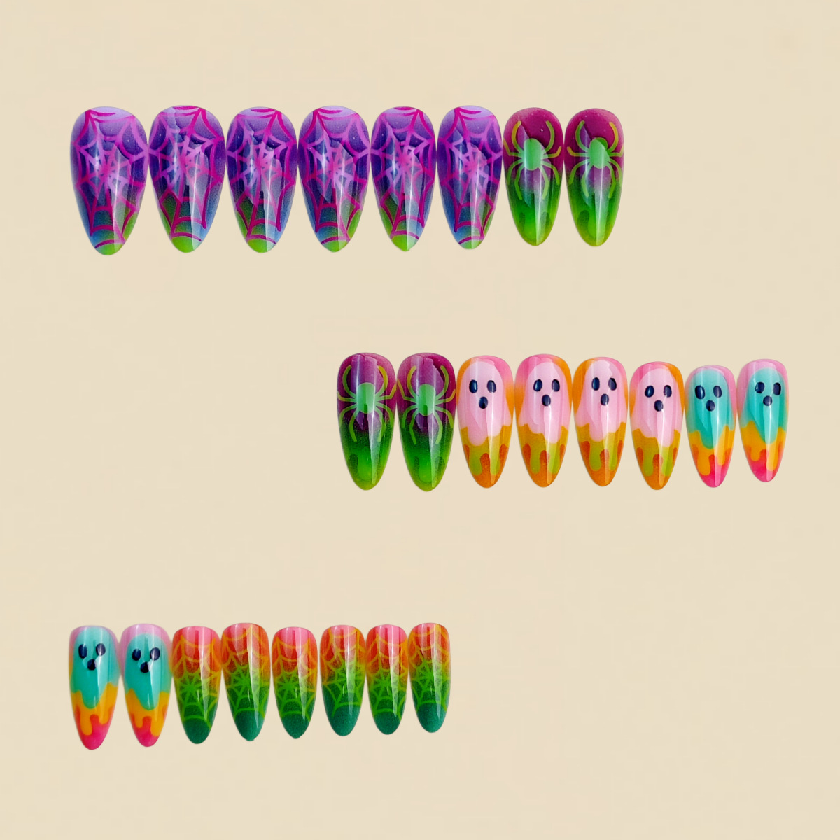 Neon Gradient Color Halloween  - Nail Art Full Color recension och pris