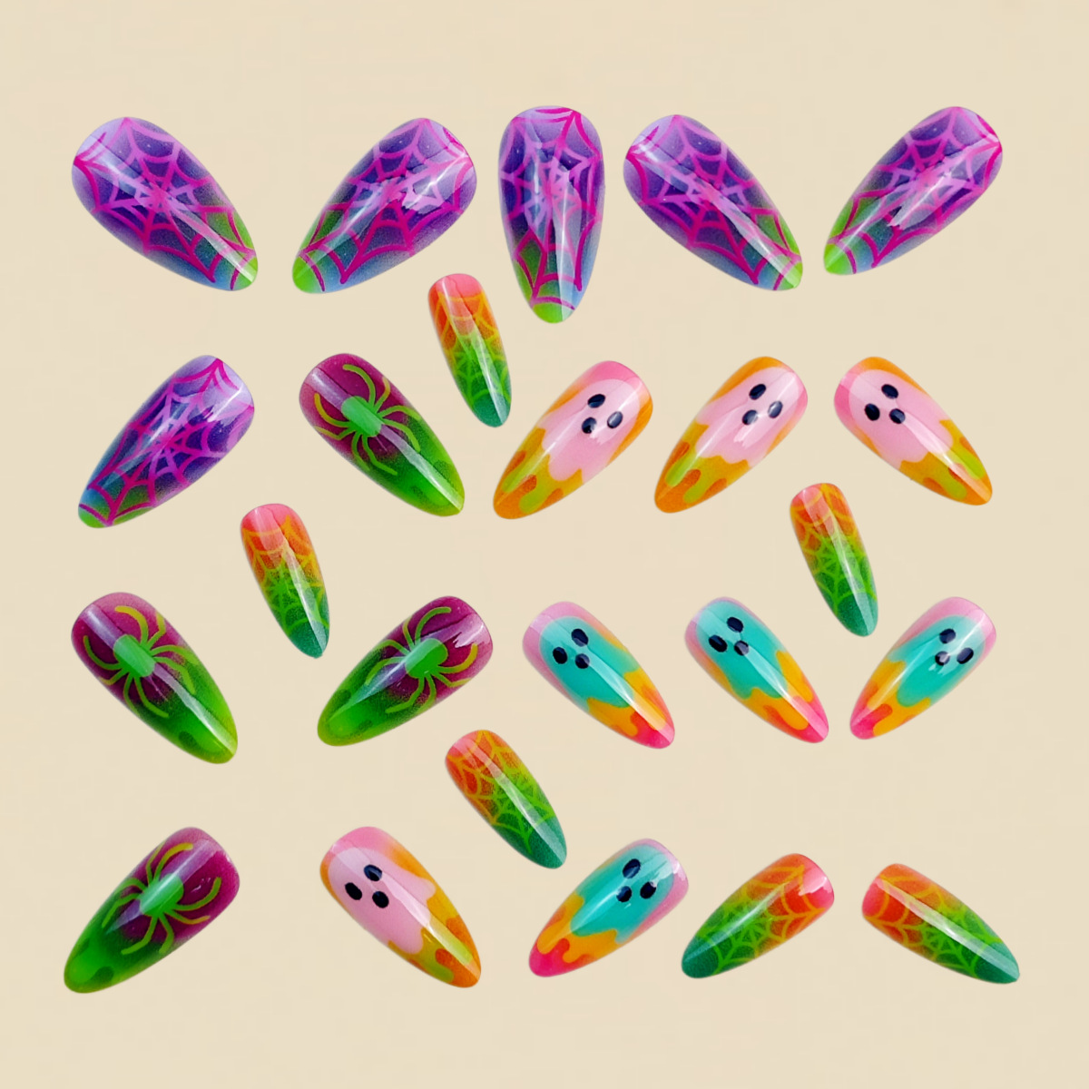 Neon Gradient Color Halloween  - Nail Art Full Color recension och pris