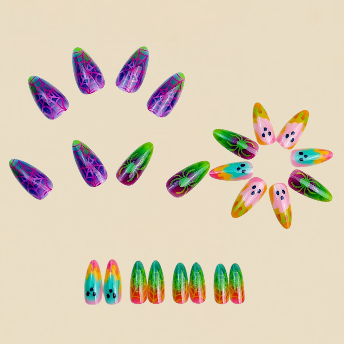 Neon Gradient Color Halloween  - Nail Art Full Color recension och pris