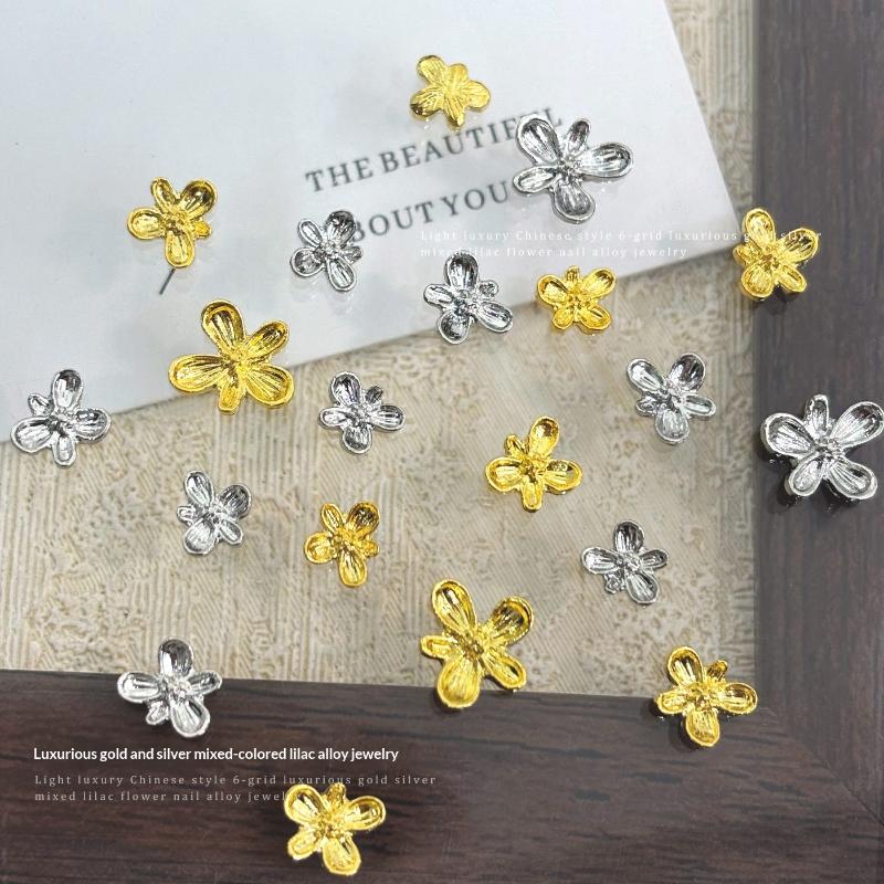 20/30Pcs 3D Alloy Flower Nail  - Nail Art Lilac recension och pris
